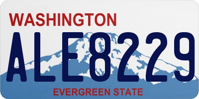 WA license plate ALE8229