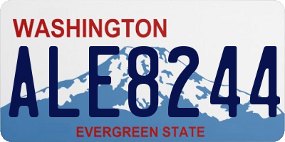 WA license plate ALE8244