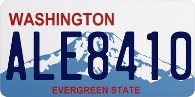 WA license plate ALE8410
