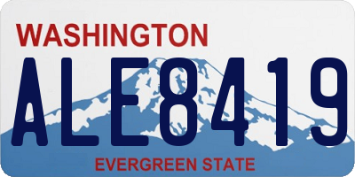 WA license plate ALE8419