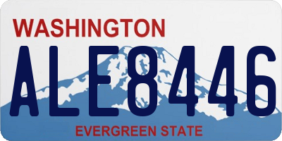 WA license plate ALE8446
