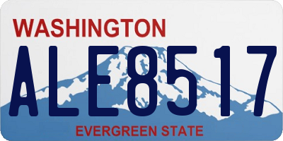 WA license plate ALE8517