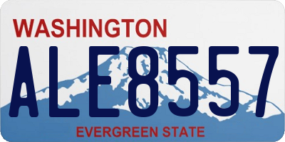 WA license plate ALE8557