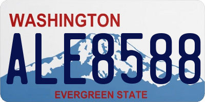 WA license plate ALE8588