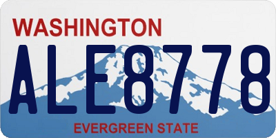 WA license plate ALE8778