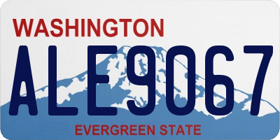 WA license plate ALE9067