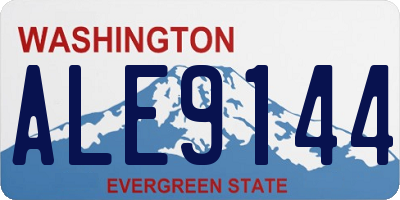 WA license plate ALE9144