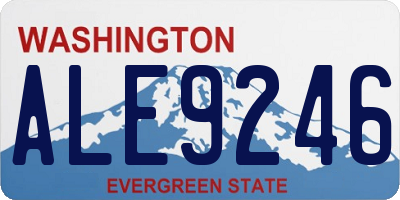 WA license plate ALE9246