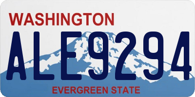 WA license plate ALE9294