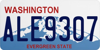 WA license plate ALE9307