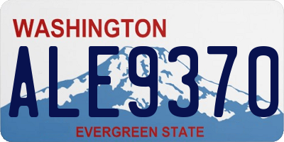 WA license plate ALE9370