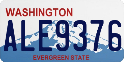 WA license plate ALE9376