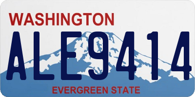WA license plate ALE9414