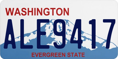 WA license plate ALE9417