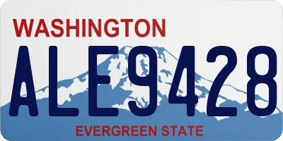 WA license plate ALE9428