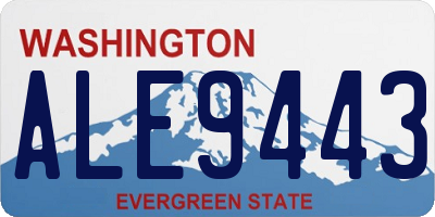 WA license plate ALE9443