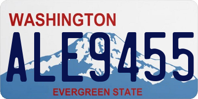 WA license plate ALE9455