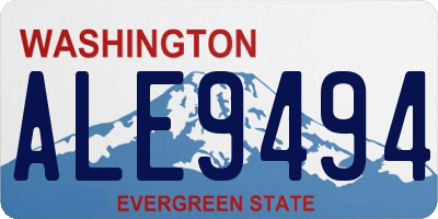 WA license plate ALE9494
