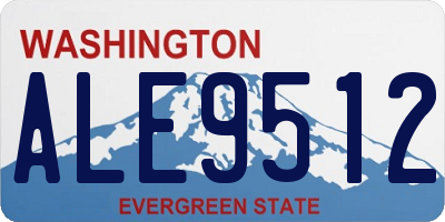 WA license plate ALE9512