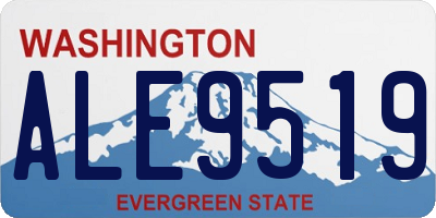 WA license plate ALE9519