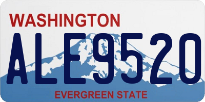 WA license plate ALE9520