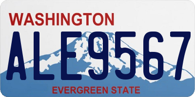 WA license plate ALE9567