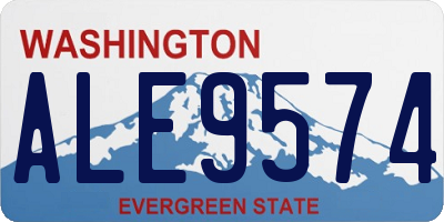WA license plate ALE9574