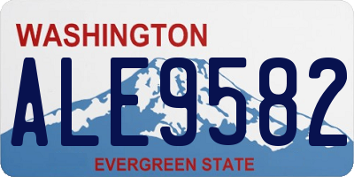 WA license plate ALE9582