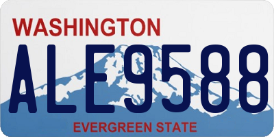 WA license plate ALE9588