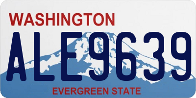 WA license plate ALE9639