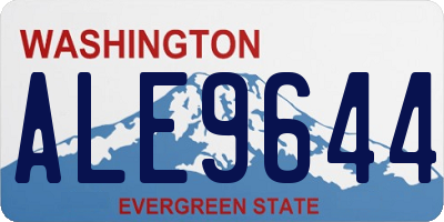 WA license plate ALE9644