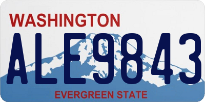 WA license plate ALE9843