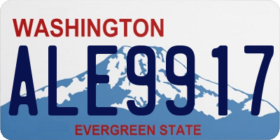 WA license plate ALE9917