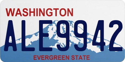 WA license plate ALE9942