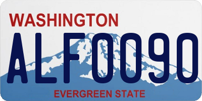 WA license plate ALF0090