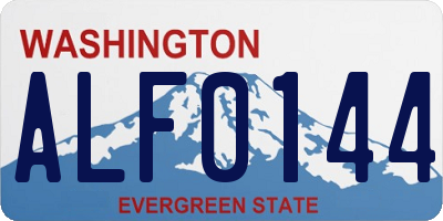 WA license plate ALF0144