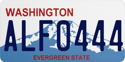 WA license plate ALF0444