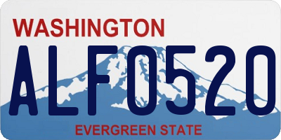 WA license plate ALF0520