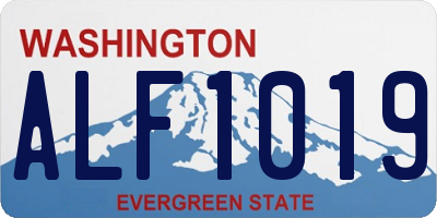 WA license plate ALF1019
