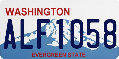 WA license plate ALF1058