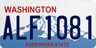 WA license plate ALF1081