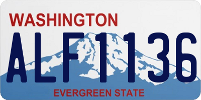 WA license plate ALF1136