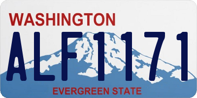 WA license plate ALF1171