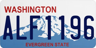 WA license plate ALF1196