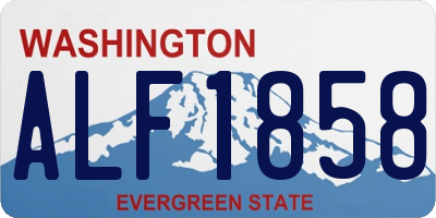 WA license plate ALF1858