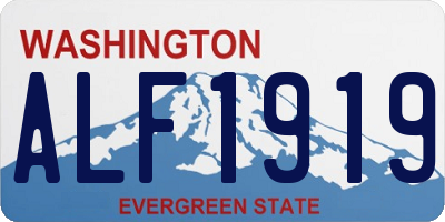 WA license plate ALF1919