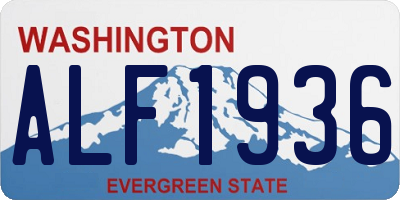 WA license plate ALF1936