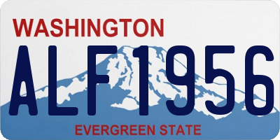 WA license plate ALF1956