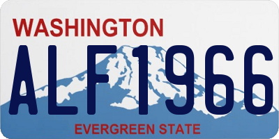 WA license plate ALF1966