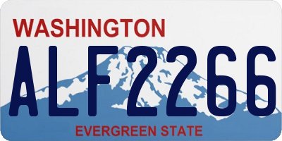 WA license plate ALF2266